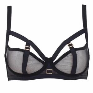New! Bluebella Marlie Black Mesh Underwire Bra 1813